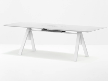 ARKI-TABLE ADJUSTABLE - Height-adjustable rectangular office desk by Pedrali