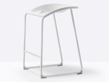 AROD 500 - Sled base steel stool with footrest by Pedrali