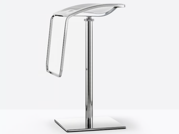 AROD 560 - High stainless steel stool with footrest by Pedrali