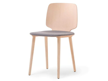 BABILA 2700/A - Wooden chair with integrated cushion by Pedrali