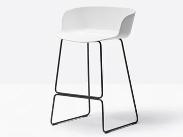 BABILA 2747 - Sled base high polypropylene stool by Pedrali