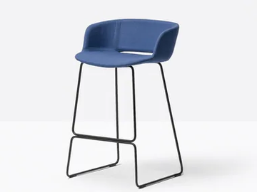 BABILA 2747/2 - Sled base fabric stool by Pedrali