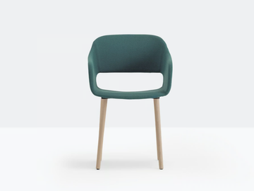 BABILA 2756 - Upholstered fabric chair with armrests by Pedrali