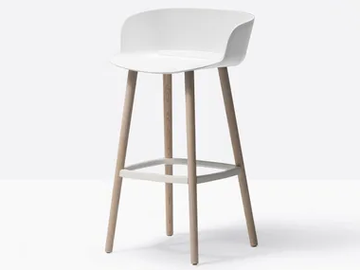 BABILA 2758 - Polypropylene stool with armrests with footrest by Pedrali
