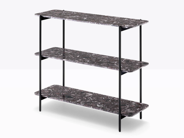 BLUME SYSTEM 105x32 - Open marble bookcase by Pedrali