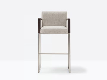 BOX 747 - High upholstered stool with armrests by Pedrali