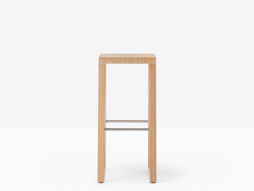 BRERA 388 - Oak stool with footrest by Pedrali