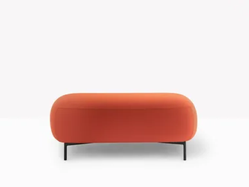 BUDDY 215 - Upholstered rectangular fabric pouf by Pedrali