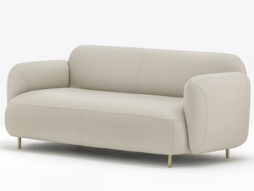 BUDDY 218 - 2 seater leather sofa by Pedrali