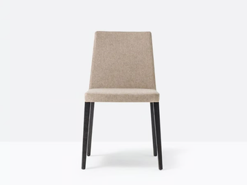 DRESS 530 - Upholstered oak chair by Pedrali