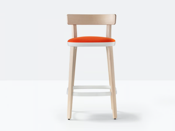 FOLK 2946 - High ash stool with integrated cushion by Pedrali