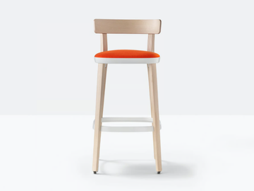 FOLK 2947 - High ash stool with integrated cushion by Pedrali