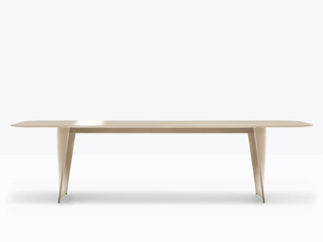 FRANK - Rectangular aluminium dining table by Pedrali