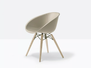 GLISS 904/F - Tanned leather chair by Pedrali