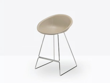 GLISS 932 - Sled base upholstered stool by Pedrali