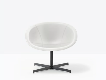 GLISS LOUNGE 361 - With 4-spoke base tanned leather easy chair by Pedrali