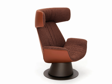 ILA 2020 - Swivel armchair with headrest by Pedrali