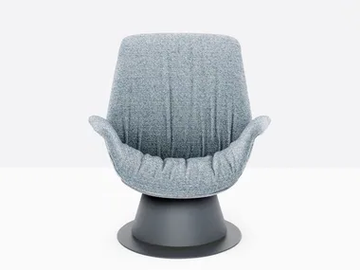 ILA 2021 - Swivel fabric armchair by Pedrali