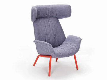 ILA 2022 - Fabric armchair with headrest and steel structure by Pedrali