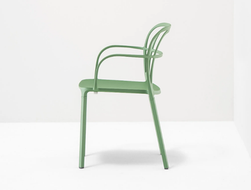 INTRIGO 3715 - Die cast aluminium chair with armrests by Pedrali