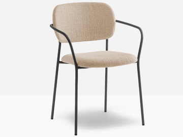 JAZZ 3704 - Stackable chair with armrests by Pedrali