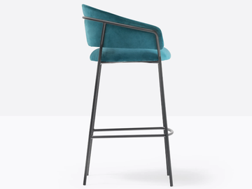 JAZZ 3718 - High upholstered stool with back by Pedrali