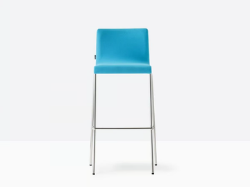 KUADRA 1136 - Upholstered stool with back by Pedrali