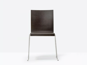 KUADRA 1328 - Sled base multi-layer wood chair by Pedrali