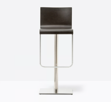 KUADRA 4408 - Swivel high stool with footrest by Pedrali