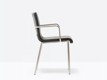 KUADRA XL 2492 - Upholstered chair with armrests by Pedrali