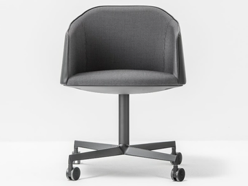 LAJA 886 - Swivel with 4-spoke base chair with armrests by Pedrali
