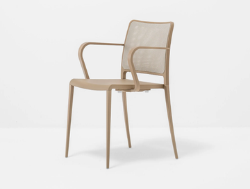 MYA 706/2 - Stackable aluminium chair with armrests by Pedrali