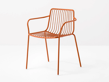 NOLITA 3655 - Metal chair with armrests by Pedrali