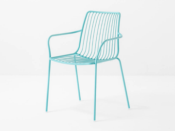 NOLITA 3656 - Metal garden chair with armrests by Pedrali