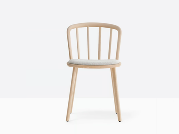 NYM 2831 - Ash chair with integrated cushion by Pedrali