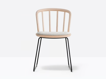 NYM 2851 - Sled base ash chair with integrated cushion by Pedrali