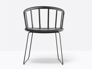 NYM 2855 - Sled base ash chair with armrests by Pedrali