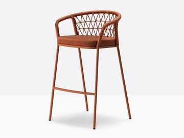PANAREA 3678 - High steel garden stool by Pedrali