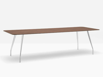 RIZZ - Rectangular aluminium table by Pedrali