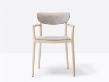 TIVOLI 2806 - Upholstered ash chair with armrests by Pedrali