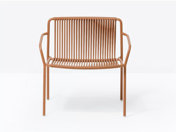 TRIBECA 3669 - Steel and PVC easy chair with armrests by Pedrali