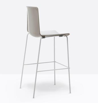 TWEET 896 - High polypropylene stool with footrest by Pedrali