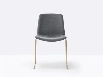 TWEET 897/2 - Stackable sled base upholstered chair by Pedrali