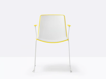 TWEET 898 - Stackable sled base polypropylene chair by Pedrali
