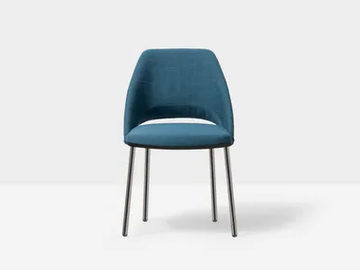 VIC METAL 657 - Upholstered fabric chair by Pedrali
