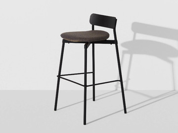 FROMME - High stackable fabric stool with footrest by Petite Friture