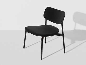 FROMME - Stackable armchair with leather seat by Petite Friture