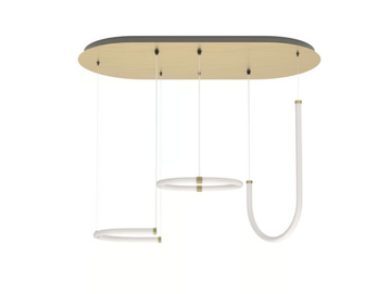 UNSEEN - LED brass adn piolycarbonate pendant lamp by Petite Friture