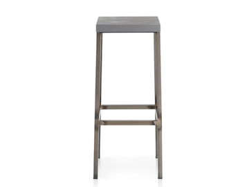 NELSON - High steel stool with footrest by PF Stile