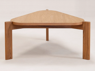 COFFEE TABLE - THREE LEGGED - Triangular wooden high side table by Phantom Hands